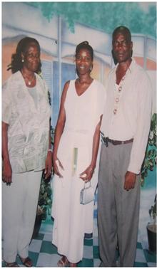 With her daughter and husband at UG Graduation in 2006